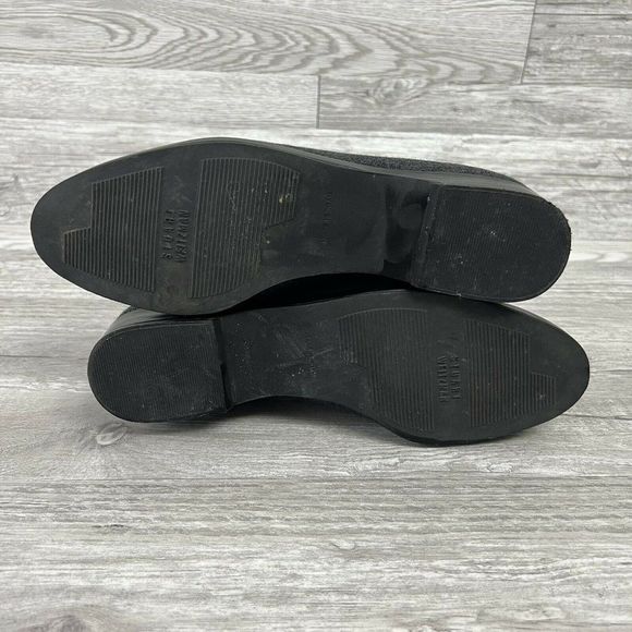 Stuart Weitzman Gray Loafer Tortoise Trim Size 5.5 Slip-On Designer Shoes Flats - Picture 8 of 9